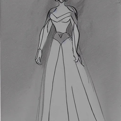 Image similar to milt kahl sketch of victoria justice as princess padme from star wars episode 3