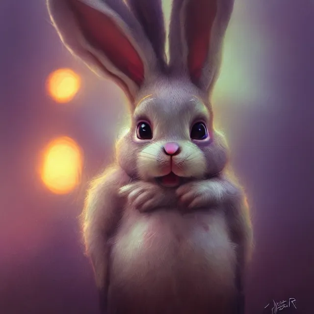 Prompt: cute anthropomorphic animated bunny in the times square, perfect face, cinematic, elegant, highly detailed, psychedelic, digital painting, artstation, smooth, hard focus, illustration, art by jessica rossier and and brian froud