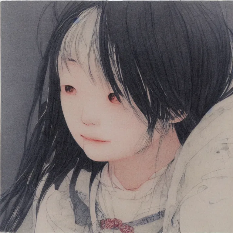 Image similar to young girl by chika umino, detailed