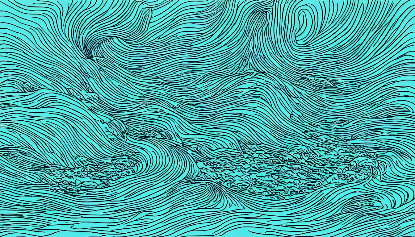 Prompt: ocean wave by Kilian Eng, minimalist, detailed