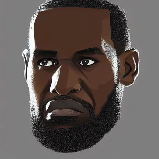 Prompt: a portrait of lebron james by benedick bana, realistic, 8 k
