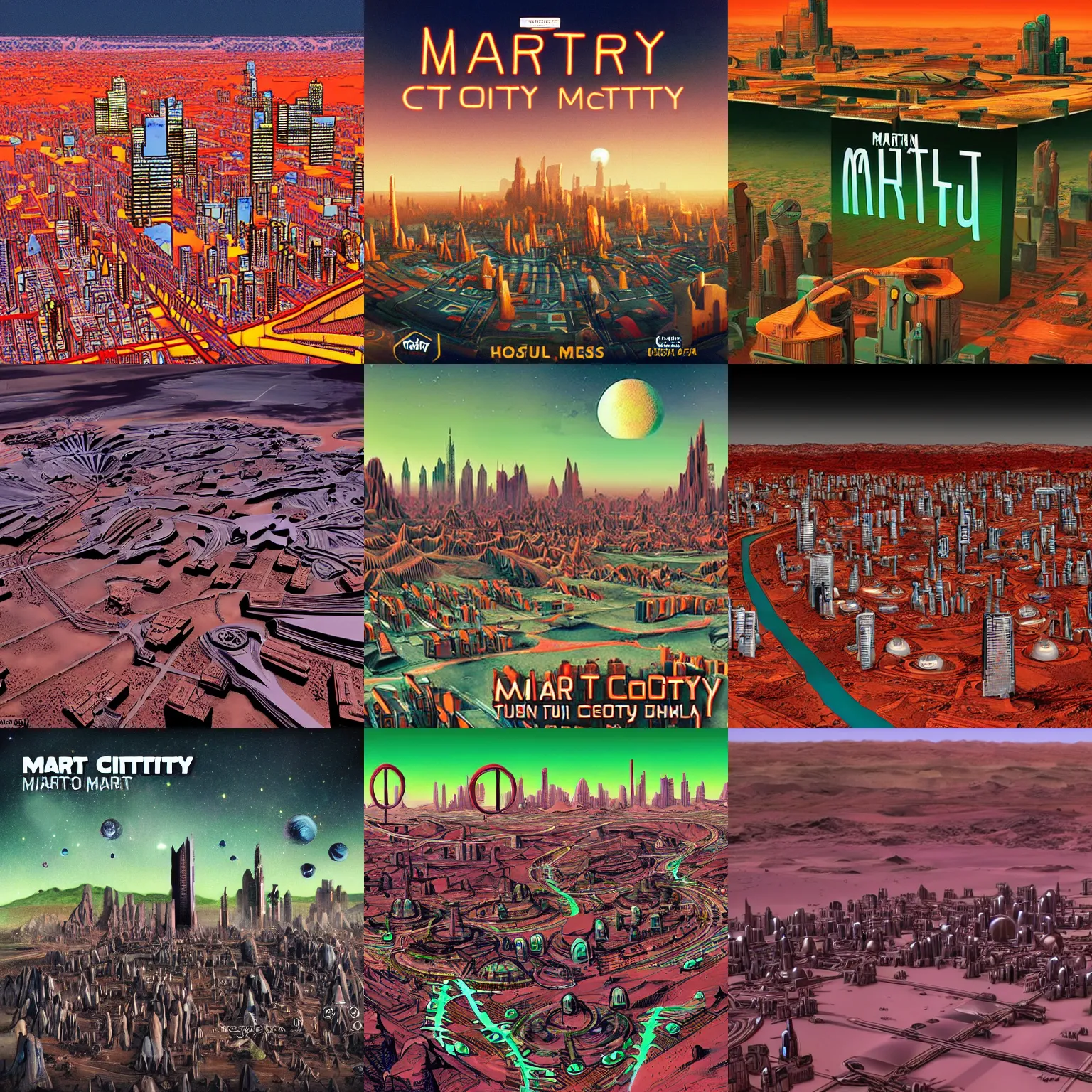 Prompt: Martian city