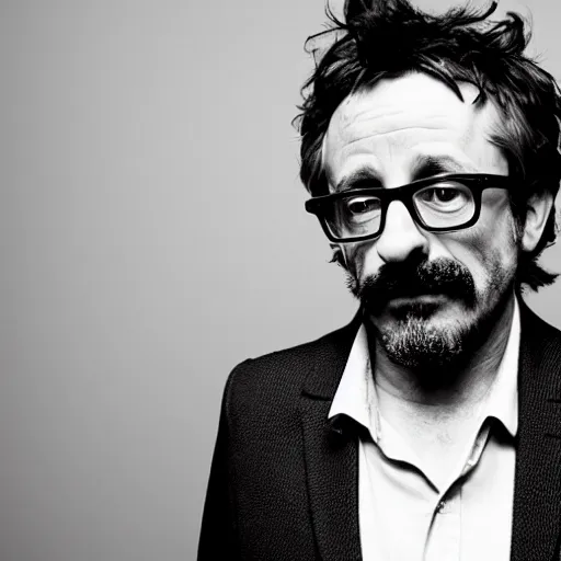 Image similar to award winning portrait of marc maron, photo by mark mann, hyper detailed