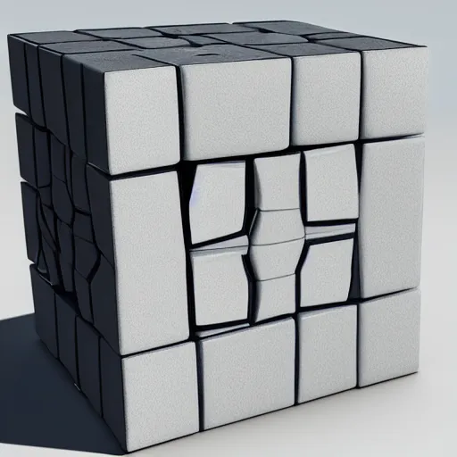 Image similar to 3d cube with a texture of obama, 4k, hd, white background, maya, blender