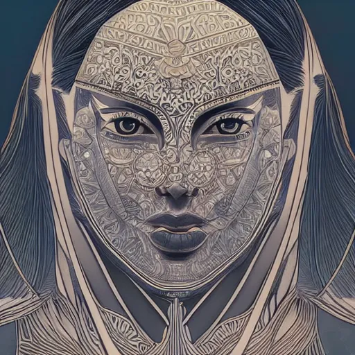 Image similar to ehther the heavenly monarch, beautiful, detailed symmetrical close up portrait, intricate complexity, in the style of artgerm and ilya kuvshinov, cel shaded