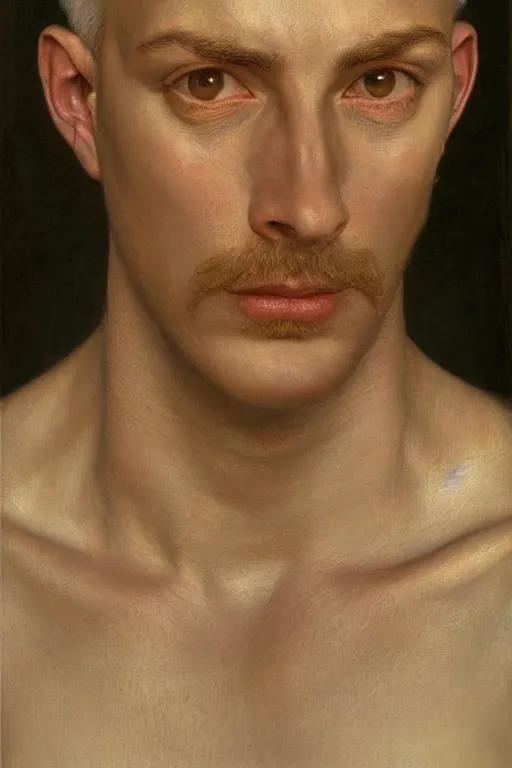 Prompt: beautiful clean oil painting of man portrait study by dino valls, detailed, stunning, realistic, skin color