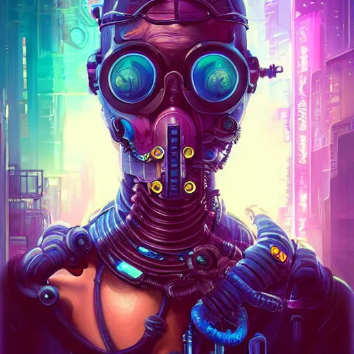 Image similar to Lofi BioPunk Cyberpunk Lovecraftian portrait Pixar style by Tristan Eaton Stanley Artgerm and Tom Bagshaw