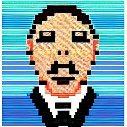 Image similar to pixel art avatar of adolf hitler