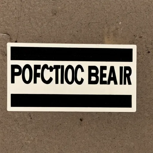 Prompt: a drawn sign warning about Professor Bear