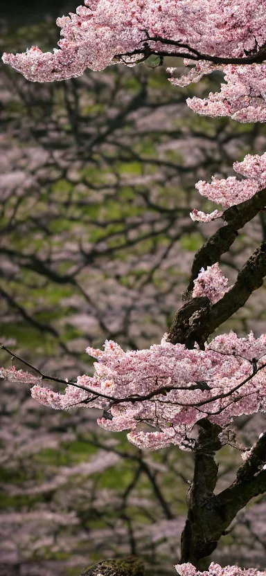 Image similar to aerial photo of dragon at a sakura tree, side shot, by shunji dodo, 8 k resolution, high quality ”