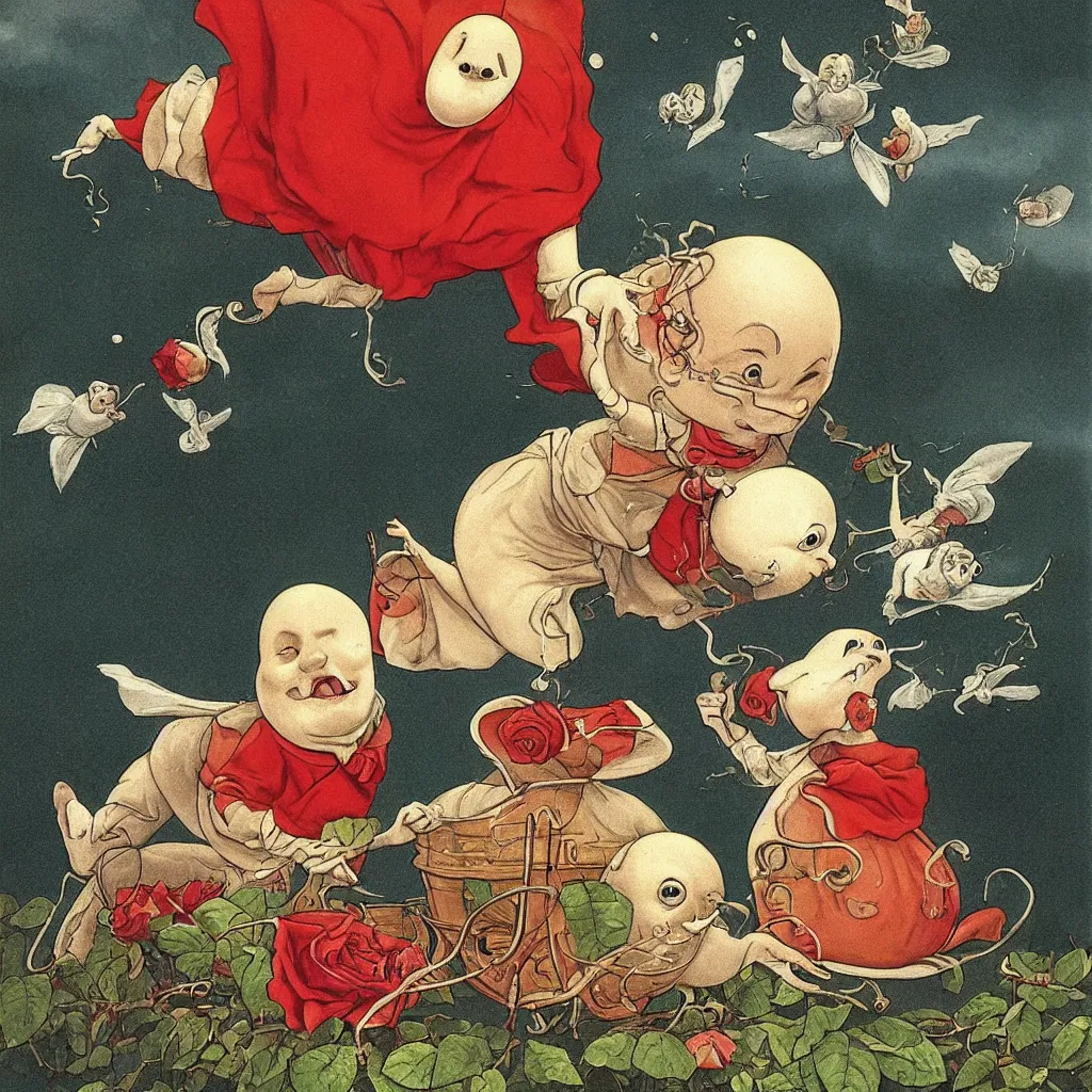 Prompt: o rose, thou art sick! the invisible worm that flies in the night, humpty dumpty had a great fall, firetruck