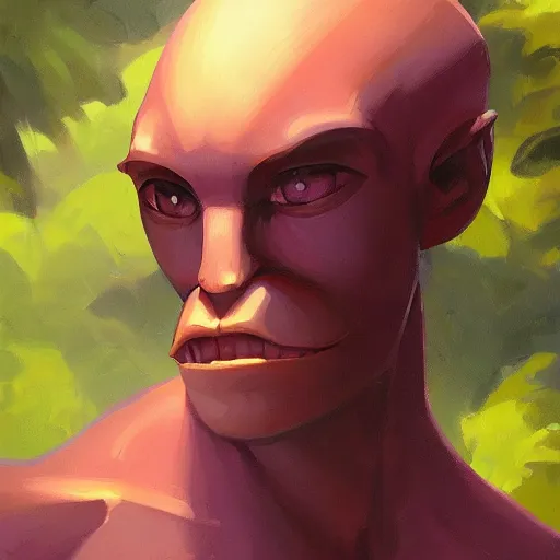 Image similar to portrait of a humanoid ant face, jungle background, purple sky, behance hd artstation by jesper ejsing by rhads, makoto shinkai and lois van baarle, ilya kuvshinov, ossdraws