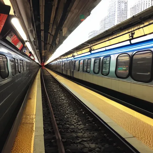 Image similar to view of New York from the Chicago Subway