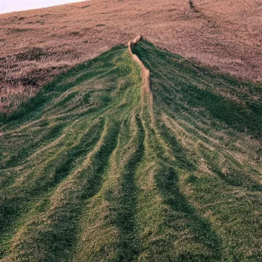 Prompt: a hill covered in goosebumps