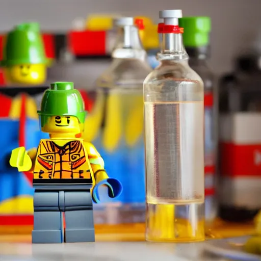 Image similar to a lego - themed mixed drink m, cookbook photo