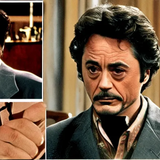 Image similar to Columbo is snubbed by a killer played by Robert Downey junior