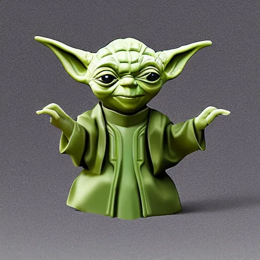 Image similar to yoda happy meal plastic toy realistic photo