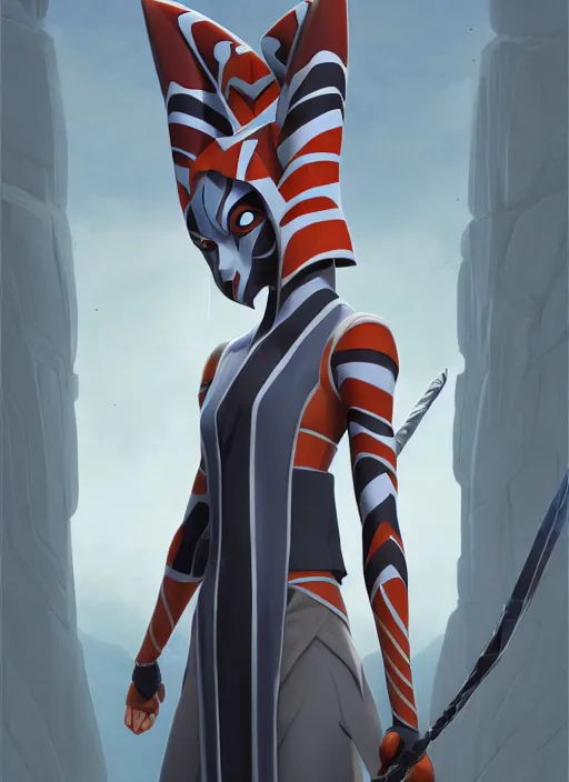 Image similar to Ahsoka Tano, sharp details, sharp focus, elegant, highly detailed, illustration, by Jordan Grimmer and greg rutkowski and PiNe(パイネ) and 薯子Imoko and 香川悠作 and wlop and maya takamura, intricate, beautiful, Trending artstation, pixiv, digital Art