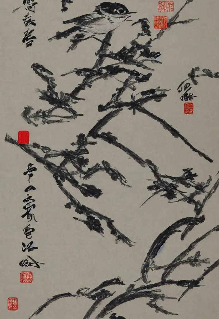 Image similar to chinese painting, detailed drawing, small drawing