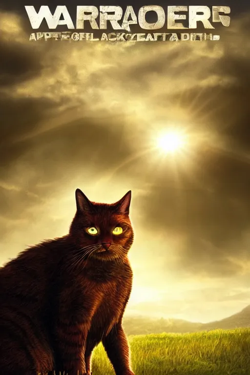 Prompt: a movie poster for warrior cats, depth of field, sun flare, hyper realistic, very detailed, backlighting, cgi