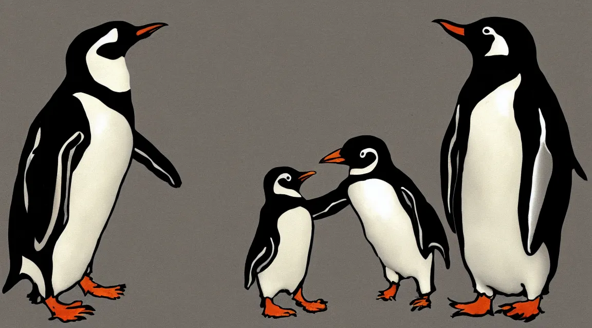 Prompt: Linux Tux penguin wallpaper painted by El Greco