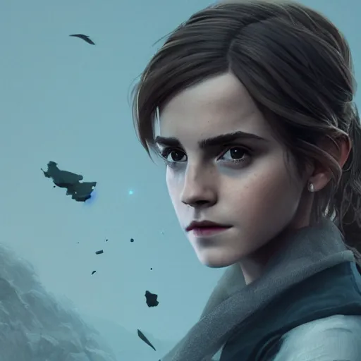 Image similar to portrait of emma watson, 8 k uhd, unreal engine, octane render in the artstyle of finnian macmanus, john park and greg rutkowski