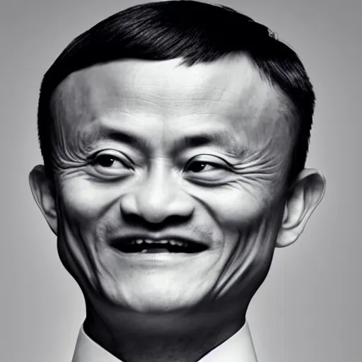 Image similar to jack ma tiny face enlarge cranium photo portrait