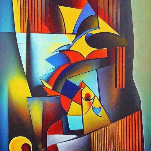 Image similar to intricate, amazing, abstract and / or modernism, cubism and / or romanticism, painting by sergi voltz