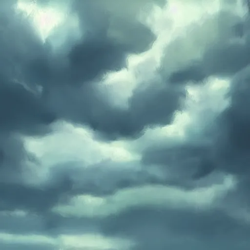 Prompt: clouds, oil painting, volumetric, cinematic lighting, very detailed