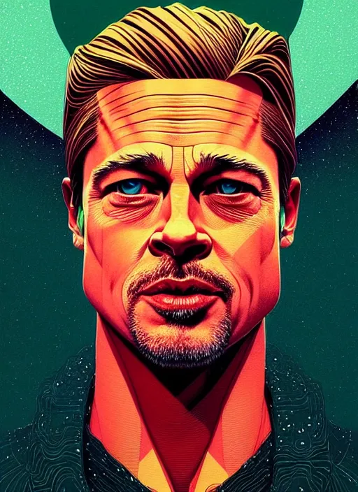 symmetry!! stunning portrait of brad pitt, by victo | Stable Diffusion ...