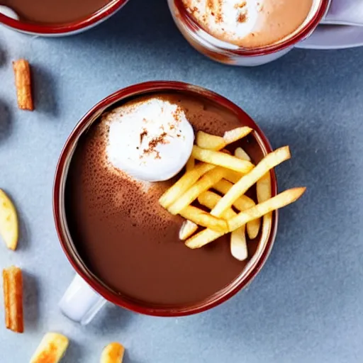 Image similar to hot chocolate with french fries in it