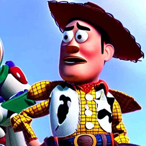 Image similar to Film still of Steve Harvey (puhtaytuh head) in Toy Story