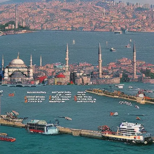 Prompt: istanbul like a futurama