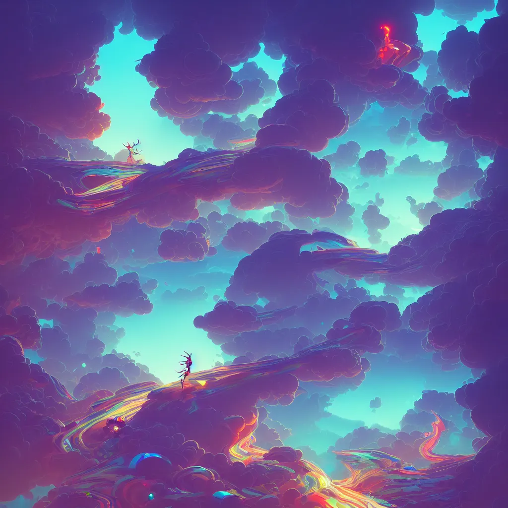 Image similar to a micro-service deployed to a datacenter, road, connector, defence, wall, cloud, security, cyber, attack vector, trending on Artstation, painting by Jules Julien, Leslie David and Lisa Frank and Peter Mohrbacher and Alena Aenami and Dave LaChapelle muted colors with minimalism