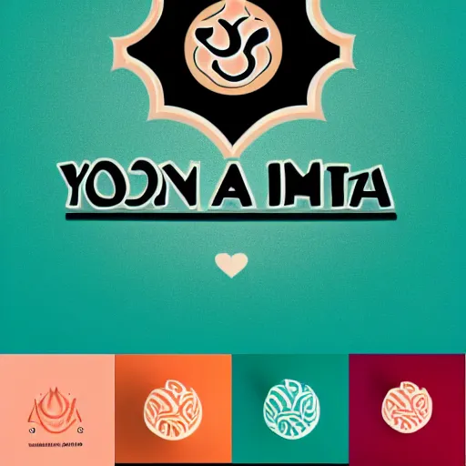 Image similar to logo for yoga service with text elena gladkaya behance blue