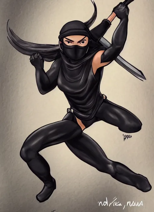 Image similar to ninja, David Nakayama