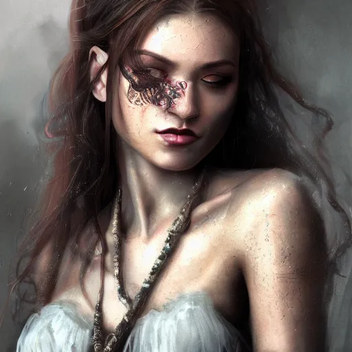 Prompt: Young Romanian woman, high resolution fantasy concept art, realistic, intricate details, soft lighting