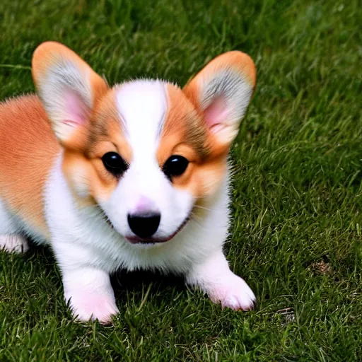 Prompt: cutest possible corgi puppy, award - winning photograph