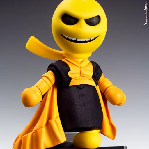 Image similar to korosensei from ansatsu kyoushitsu, actionfigure, product shoot, studio lighting