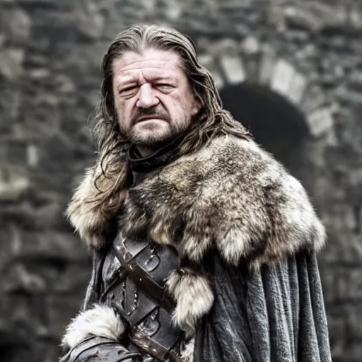 Image similar to Maisy Williams is Ned Stark in Game of Thrones,