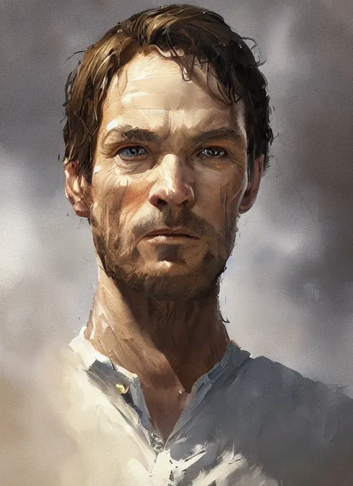 Prompt: a portrait of sam vimes, beautiful painting with highly detailed face by greg rutkowski and magali villanueve