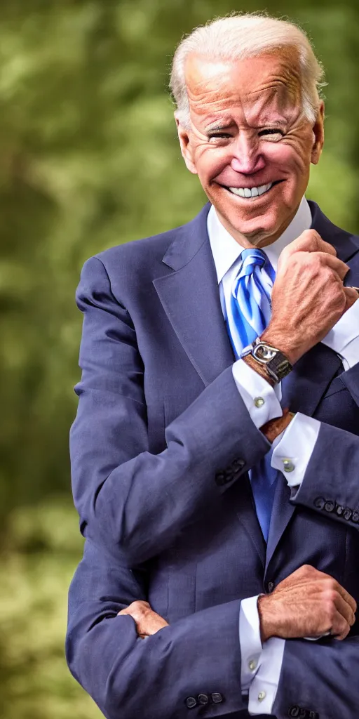 Prompt: Joe Biden as Goofy, 100mm portrait, bokeh, detailed, award-winning