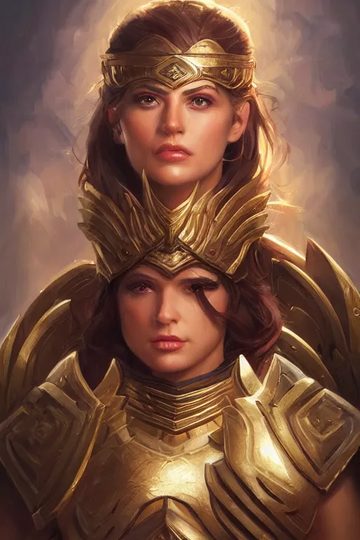 Image similar to amazon valkyrie athena, d & d, fantasy, portrait, highly detailed, headshot, digital painting, trending on artstation, concept art, sharp focus, illustration, art by artgerm and greg rutkowski and magali villeneuve