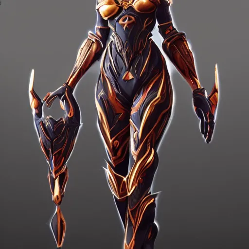 Image similar to beautiful intricate fanart of female ember prime warframe, stunning elegant pose, well designed hands, high quality, artstation, deviantart, furaffinity, octane render