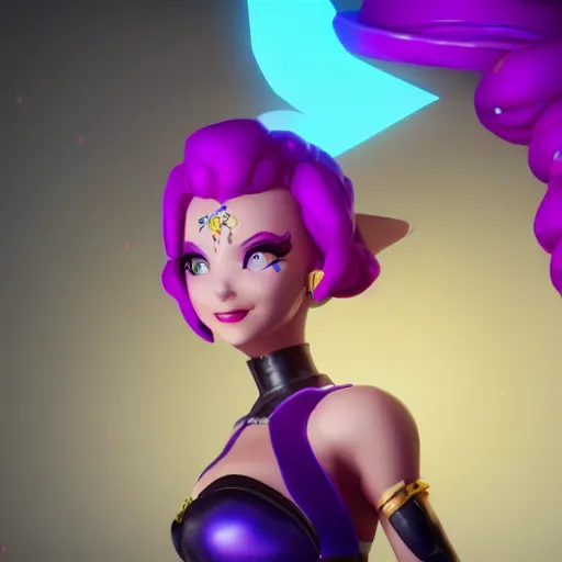 Prompt: still of pretty Jinx (League of Legends) in KDA More music video. 3d render, octane render, game art, realistic, highly detailed, trending on artstation, 4k, trending on artstation, pixar, cgsociety, unreal engine 5, redshift render, trending on artstation, blender, behance, cg