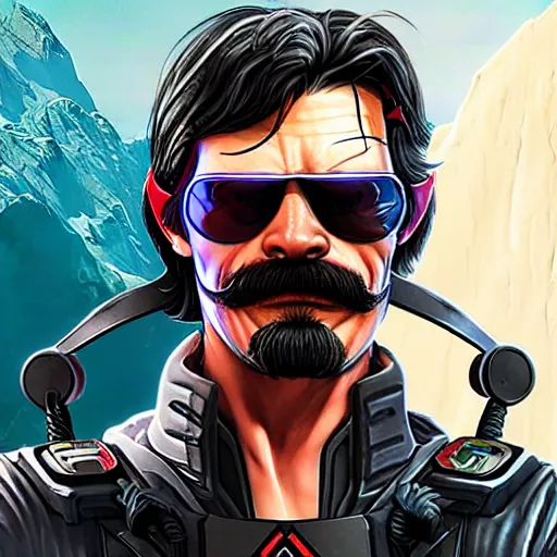 Image similar to dr disrespect as an apex legends character