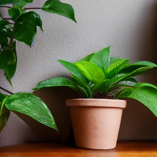 Prompt: Photo of a mystical houseplant