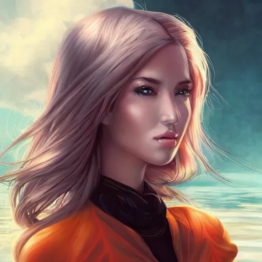 Prompt: a portrait of a character in a scenic environment by artgerm