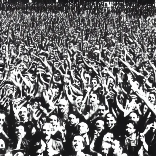 Prompt: joyful crowds of the Third Reich