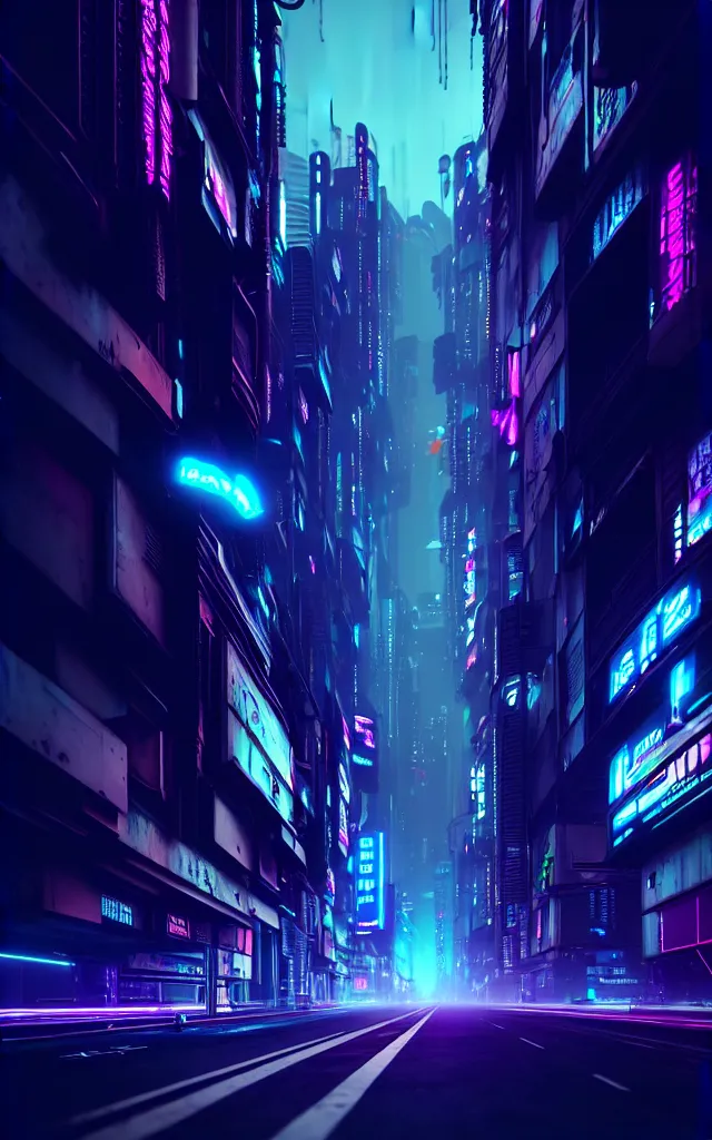 Prompt: a magnificent dark neon futuristic cyberpunk city bustling street at night cyberart photography by liam wong rendered in octane, 3 d render, trending on cgsociety, blender 3 d